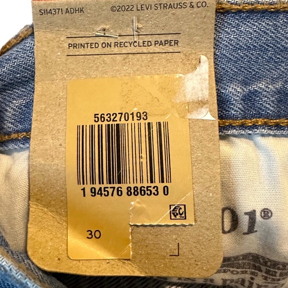 NEW Levi’s 501 High Rise Distressed Denim Shorts Sz 30 - Picture 15 of 16